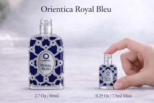 Miniatura 2 de Orientica Luxury Collection Royal Bleu Eau De Parfum 0.25 oz / 0.3 fl oz Mini Splash – Amaderado, Picante, Vainilla, Cardamomo, Bergamota, Lavanda