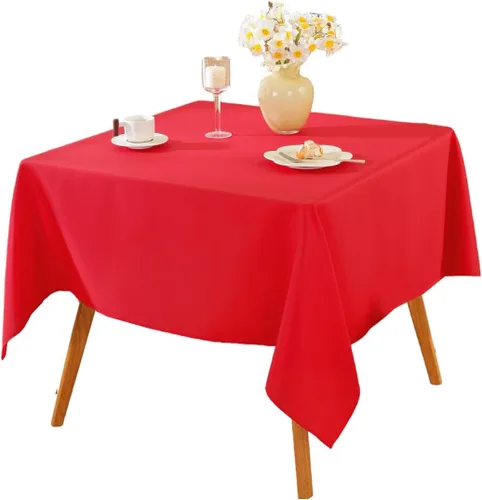 Miniatura 10 de Paquete de 2 Manteles Redondos de 120 Pulgadas de Carbón, Mantel de Poliéster Lavable para Uso en el Hogar, Fiestas, Bodas o Restaurantes.