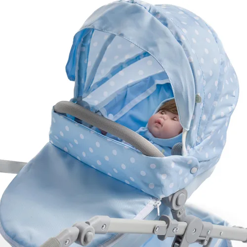 Miniatura 7 de JC Toys - Berenguer Boutique Cochecito deportivo plegable de lujo Colección Blue Royal para muñecas de hasta 20 pulgadas A partir de 3 años