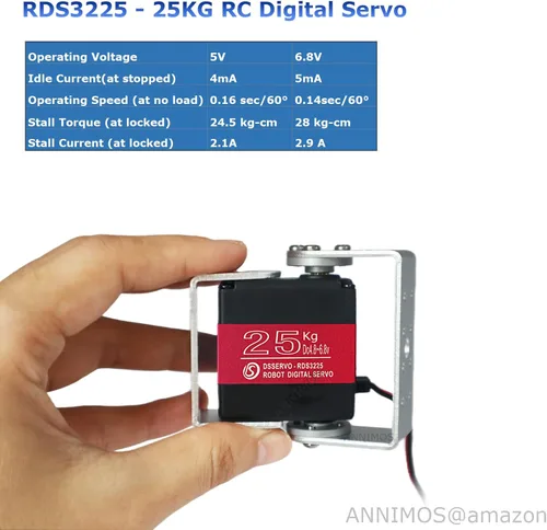 Miniatura 3 de Servos completos de la dirección de Digitaces del engranaje del metal del alto esfuerzo de torsión del motor servo del robot de 55.1 lbs