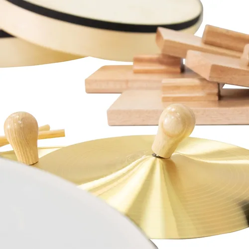 Miniatura 5 de Westco WM20 - Kit de percusión para 20 jugadores con tambores de marco, maracas, panderetas, platillos, palos de ritmo y más. Incluye DVD 'Make