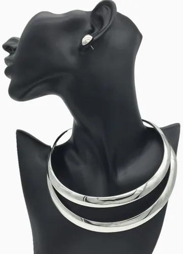 Miniatura 5 de Barode Gargantilla de collar africano, gargantilla dorada, babero, collares gruesos, conjuntos de aretes, joyería para mujer