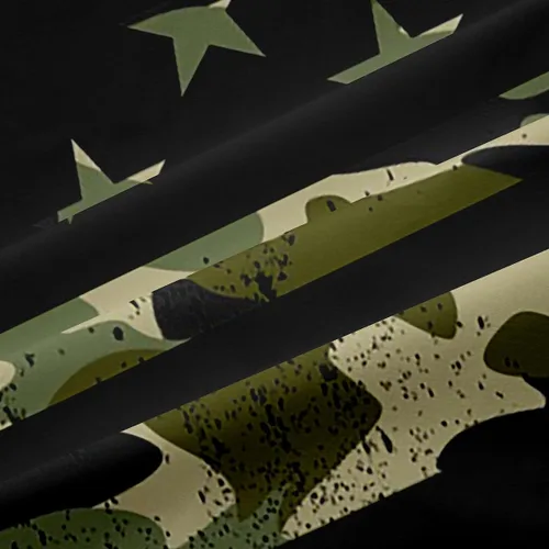Miniatura 6 de Cortinas opacas de camuflaje con bandera estadounidense, regalo para niños, cortina de ventana de camuflaje verde con rayas negras, estrellas