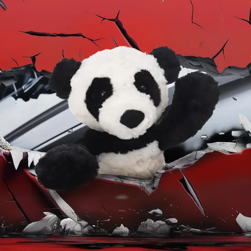 Miniatura 3 de Apricot Lamb Juguetes de peluche de oso panda de peluche, suave, perfecto para niños, panda blanco y negro