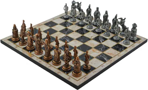 Juegos de ajedrez de metal para adultos otomanos vs imperio bizantino figuras antiguas de cobre, piezas hechas a mano y tablero de ajedrez de madera