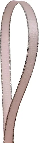 Miniatura 15 de QIANF Cinta de satén rosa de doble cara con borde dorado para envolver regalos, lazos para el cabello, decoración de fiesta de boda, costura