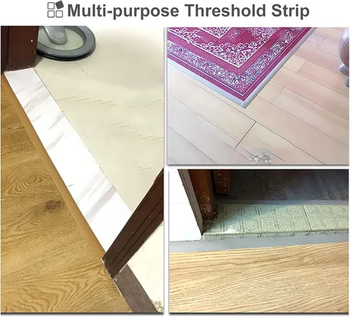 Miniatura 6 de Tira de transición autoadhesiva para umbral de alfombra a madera, cubierta protectora de borde de suelo ligera, para transiciones con diferencias