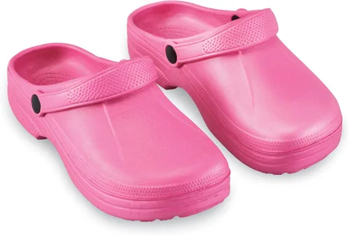 Miniatura 2 de Collections Etc Zuecos cómodos de goma de color sólido para mujer