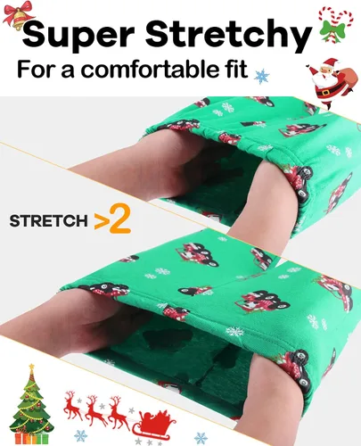 Miniatura 3 de DAUGHTER QUEEN Pijamas de Navidad para niños y niñas de 18 meses-12 años, ropa de dormir 100% algodón
