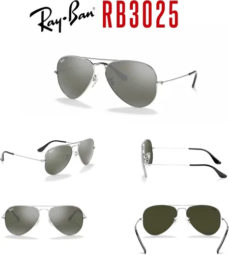 Miniatura 121 de Ray-Ban RB3025 - Lentes de sol de aviador de metal para hombre y mujer + paquete con kit de cuidado de gafas iWear de diseñador