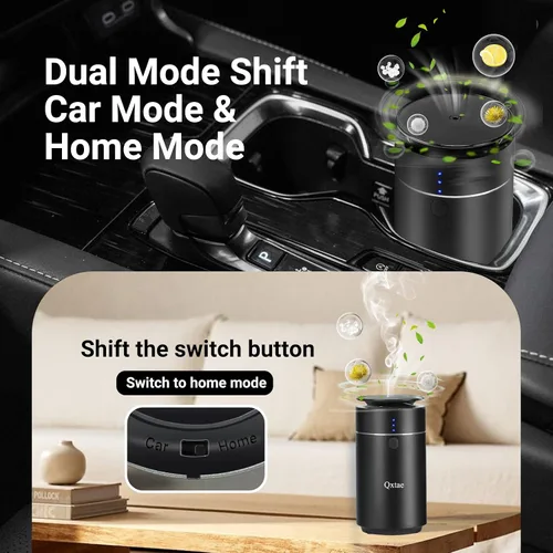 Miniatura 5 de Difusor de coche sin agua para aceites esenciales. Ambientador a batería, recargable USB-C, silencioso, a prueba de fugas, temporizador de cuenta