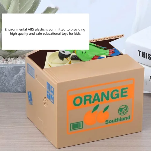Miniatura 3 de Caja de loro robador, caja de dinero eléctrica para niños, caja de ahorro de dinero con forma de loro, alcancía electrónica robótica de juguete