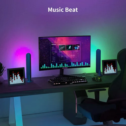 Miniatura 6 de Divoom Panel de visualización de píxeles de luz LED adecuado para barras de luz RGB, control inteligente de aplicación con animación genial