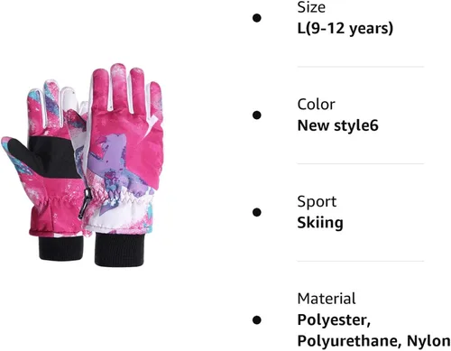 Miniatura 7 de EVBEA Guantes de nieve para hombre y mujer, impermeables, cálidos, térmicos, para esquí, snowboard