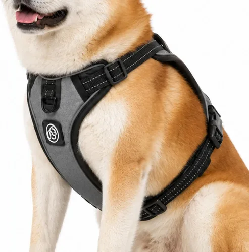 EVERKING Arnés de chaleco transpirable para perro, ligero sin tirones, arnés en el pecho para perros medianos y grandes, arnés ajustable reflectante