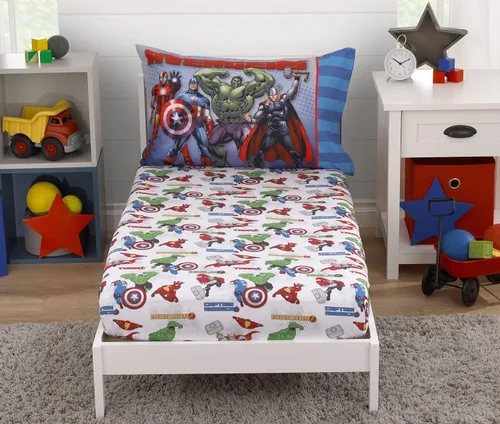Miniatura 2 de Marvel Avengers - Juego de sábanas de 2 piezas para niños pequeños