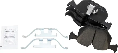 Miniatura 4 de TRQ Kit de pastillas de freno trasero y rotor, kit químico de freno, pastillas de freno Rotor de freno de cerámica compatible con BMW X3 2004-2010