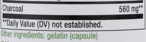 Miniatura 4 de Nature's Way Carbón Activado, une materiales y gases no deseados en el tracto digestivo*, 560 mg por porción de 2 cápsulas, 100 cápsulas