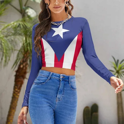 Miniatura 3 de Camiseta sin espalda con bandera de Puerto Rico para mujer, camiseta de verano XL