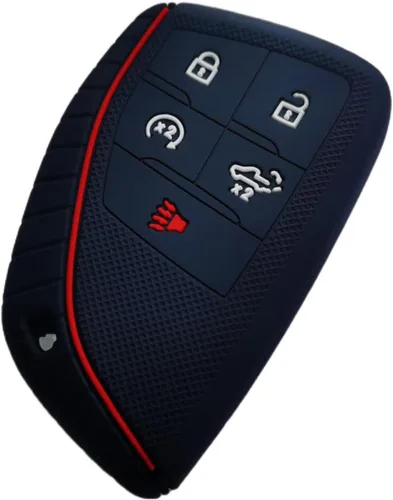 Miniatura 4 de Funda de silicona para llavero sin llave, compatible con Chevrolet Chevy Silverado 1500 2500HD 3500HD GMC Sierra 1500 2500HD 3500HD 2022-2024
