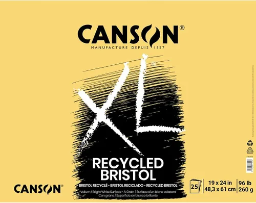 Miniatura 22 de Canson Papel Bristol Serie XL, Liso, Bloc con Tapa Plegable, 9 x 12 pulgadas, 25 Hojas (100lb/260g) - Papel de Artista para Adultos y Estudiantes