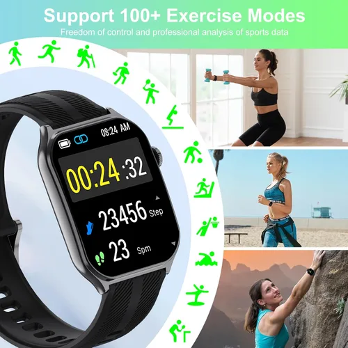 Miniatura 5 de AOC Reloj inteligente con pantalla AMOLED de 1.95 pulgadas, llamada ChatGPT AI y Bluetooth, rastreador de actividad física para mujeres y hombres