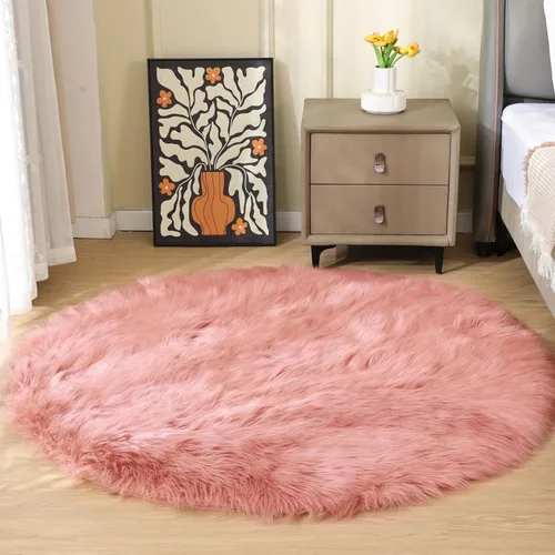 Miniatura 73 de ORINOVA Alfombras de pelo sintético lavable de color gris plateado claro para dormitorio, alfombra de felpa para sala de estar, alfombra