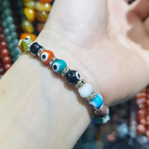 Miniatura 5 de Chenkou Craft 50 cuentas de vidrio para adultos, grandes y pequeñas a granel para manualidades, cuentas de Murano para pulseras, collares