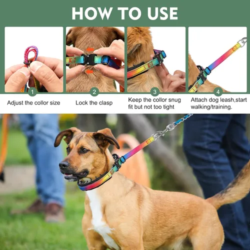 Miniatura 6 de Collar Martingale para perro, collar de entrenamiento para caminar sin tirones, collar táctico ajustable con hebilla de metal resistente, collar