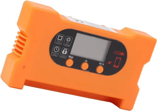 Miniatura 10 de Controlador de carga solar Dual USB tipo C de carga rápida Panel solar Regulador de batería Dc5521 Interfaz 12v/24v Adaptación automática (10A)