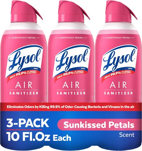 Miniatura 7 de Lysol Spray desinfectante de aire con eliminador de olores para el hogar y la oficina, aerosol desinfectante, alternativa a ambientador, aroma