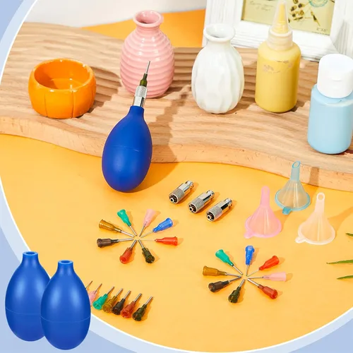 Miniatura 7 de Frienda 3 juegos de botellas de remolque antideslizantes para cerámica, esmalte de cerámica, aplicador de punta de precisión, botella de pegamento