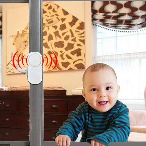 Miniatura 3 de Paquete de 12 alarmas de seguridad inalámbricas para ventana/puerta, sensor magnético, alarma de alerta antirrobo para piscina, súper fuertes