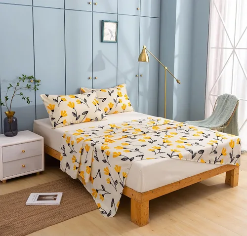 Miniatura 7 de DaDalogy Bedding - Juego de cama floral de 9 piezas en una bolsa, juego de sábanas bajeras y encimeras con funda de almohada y cenefa de cortina