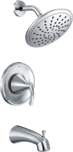 Miniatura 6 de Moen T2843EPBN Glyde - Sistema de grifo de ducha con cabezal de ducha tipo lluvia sin válvula, níquel cepillado