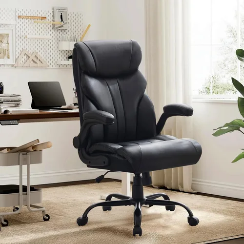 Sillas de oficina grandes y altas con reposabrazos abatibles ajustables, silla ergonómica para juegos de 500 libras de ancho, sillas de computadora