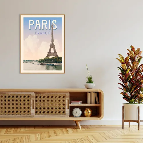 Miniatura 6 de Amanti Art Framed Canvas Wall Art 42x32 Retro Style Travel Poster III by Victoria Barnes, Framed Wall Art Canvas, Cityscapes Artwork, Modern Decor