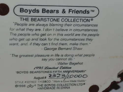 Miniatura 7 de Boyd's Bears THB & Co. - El trabajo es amor hecho visible 5º aniversario retirado 227803
