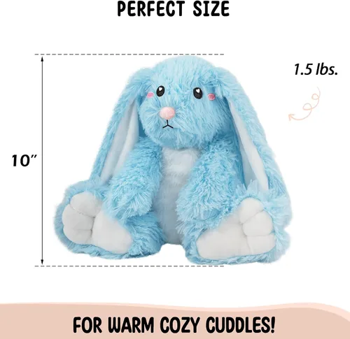Miniatura 3 de Happy Fuel - Peluche de conejo para microondas, almohadilla térmica sin perfume de 1.5 libras, juguete suave y acogedor para relajación y comodidad