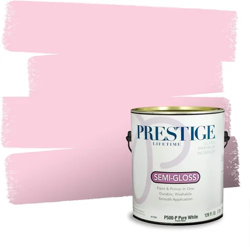 Miniatura 271 de Prestige Paints Pintura exterior e imprimación en uno, 1 galón, plano, coincidencia comparable de Valspar* Amber Rose*