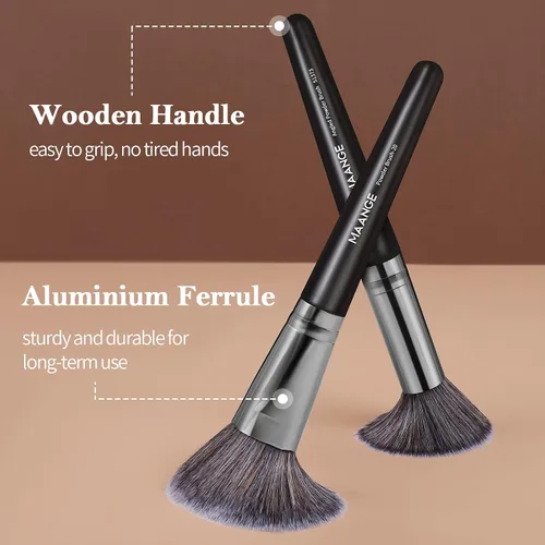 Miniatura 4 de MAANGE Brochas de maquillaje, 25 piezas, juego de brochas de maquillaje de alta calidad, corrector sintético para rubor, base, sombra de ojos