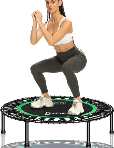 DARCHEN - Mini trampolín para adultos, 450 libras; para interiores, para entrenamiento, fitness; da un rebote silencioso y seguro [40 pulgadas]