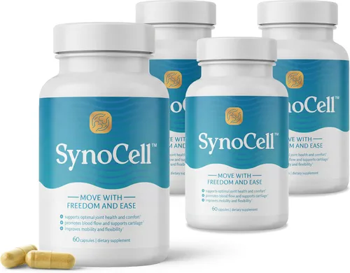 Miniatura 11 de Suplemento de apoyo para la espalda, el cuello y las articulaciones de glucosamina y condroitina de Synocell con boswellia, quercetina y MSM