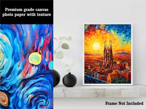 Miniatura 3 de Bestbuddy Pet 8x10 sin marco noche estrellada inspirada Sagrada Familia Barcelona España sitio histórico católico punto de referencia mundial Europa