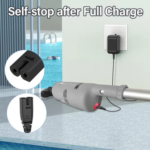 Miniatura 3 de Cargador de aspiradora de piscina de 5 V apto para aspiradora de piscina de mano recargable Intex, cable de alimentación de repuesto compatible