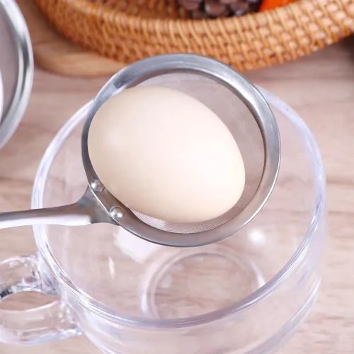 Miniatura 6 de Cuchara de acero inoxidable de 3 pulgadas, colador de alimentos de malla fina, colador de grasa con mango largo para desnatar grasa y espuma, filtro