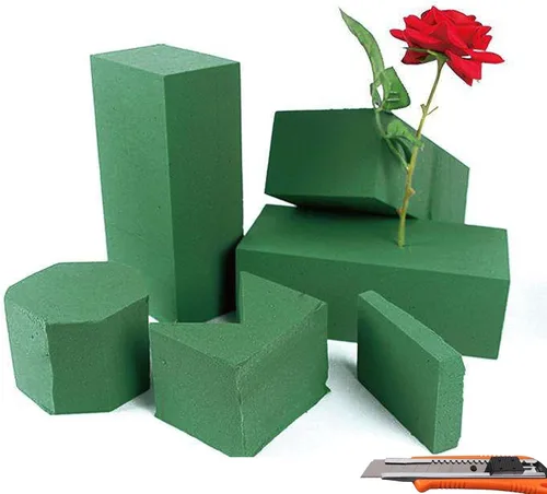 Miniatura 7 de LOMIMOS 10 piezas de ladrillos de espuma floral, suministros de bloques de floristería para arreglos florales de bricolaje 10 piezas mojadas