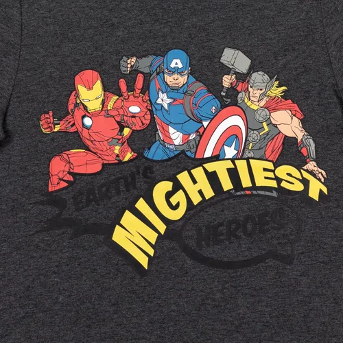 Miniatura 6 de Marvel Paquete de 3 camisetas gráficas de Avengers Captain America Spider-Man, Negro