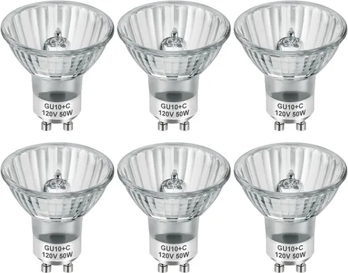 Miniatura 5 de SerBion Halogen Light Bulbs 2 Pin - Gu10 Bulb MR16 Shape, Long Lasting, 6 Packs (4, Watts)