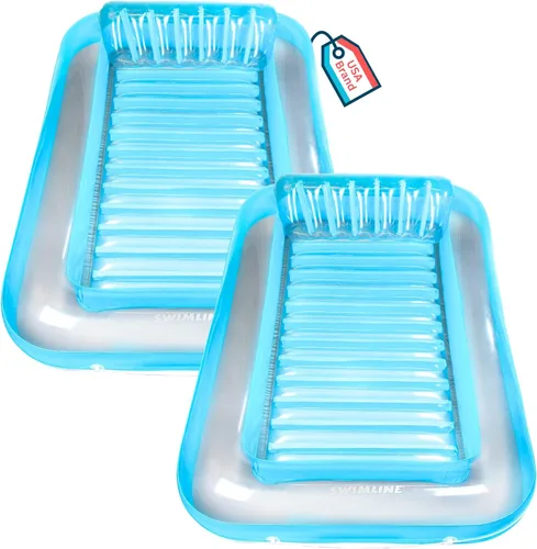 SWIMLINE Original Suntan Tub Series Classic Inflatable Tanning Float Floating Lounge | Personal Tan Pool Hybrid Lounger | Adjustable Pillow | Fill